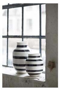 Crno-bijela vaza od kamenine Kähler Design Omaggio, visina 30,5 cm