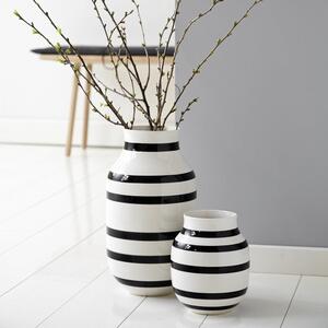 Crno-bijela vaza od kamenine Kähler Design Omaggio, visina 20 cm