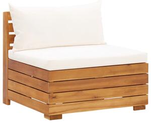 VidaXL Modularna srednja sofa s jastucima 1 kom masivno bagremovo drvo