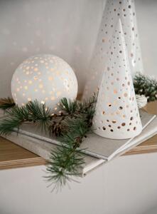 Bijeli božićni porculanski svijećnjak Kähler Design Nobili, visina 19 cm