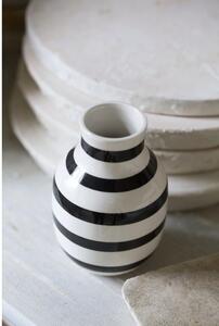 Crno-bijela vaza od kamenine Kähler Design Omaggio, visina 12,5 cm