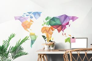 Tapeta šareni zemljovid svijeta u stilu origami