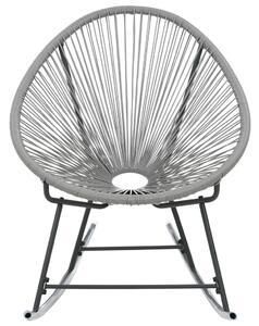Vrtna stolica za ljuljanje od poliratana siva