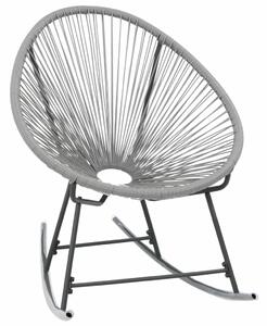 Vrtna stolica za ljuljanje od poliratana siva