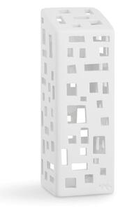 Bijeli keramički svijećnjak Kähler Design Urbania Lighthouse High Building