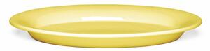 Žuti ovalni tanjur od kamenine Kähler Design Ursula, 28 x 18,5 cm