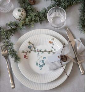 Bijeli božićni duboki porculanski tanjur Kähler Design Hammershoi, ⌀ 21 cm