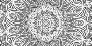 Slika Mandala harmonije u crno-bijelom dizajnu