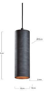 Crna viseća svjetiljka Kave Home Maude, visina 31 cm