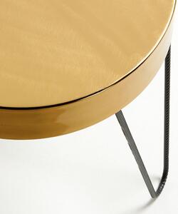 Pomoćni stolić u zlatnoj boji Kave Home Goldman Juvenil, visina 45 cm