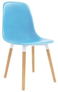 VidaXL Blagovaonske stolice 4 kom plave plastične