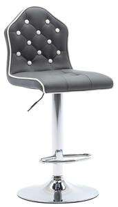 VidaXL Barski stolac od umjetne kože sivi
