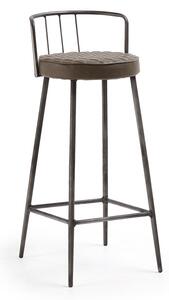 Smeđa barska stolica Kave Home, visina 92 cm