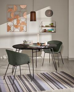 Okrugli proširivi blagovaonski stol s pločom stola u dekoru jasena ø 120 cm Norfort – Kave Home