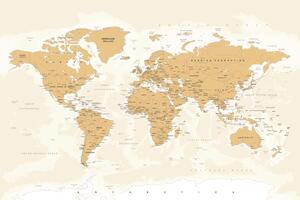 Slika zemljovid svijeta s daškom vintage