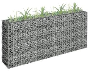 VidaXL Gabionska sadilica od pocinčanog čelika 180 x 30 x 90 cm