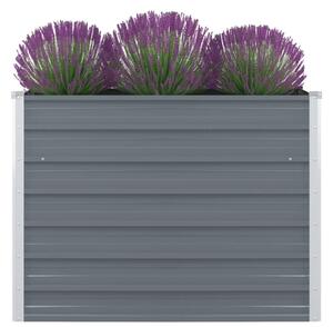 VidaXL Vrtna Visoka Posuda za Biljke 100x100x77 cm Pocinčani čelik Siva boja
