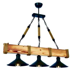Viseća svjetiljka od grabovog drveta Kütük Yanık