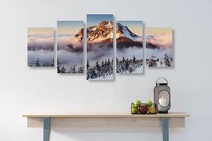 5-dijelna slika planine Rozsutec pod snijegom
