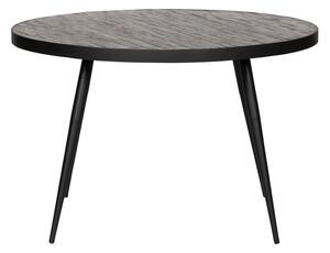 Crni blagovaonski stol WOOOD Vic, ⌀ 120 cm