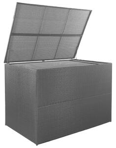 VidaXL Vrtna kutija za pohranu crna 150 x 100 x 100 cm od poliratana