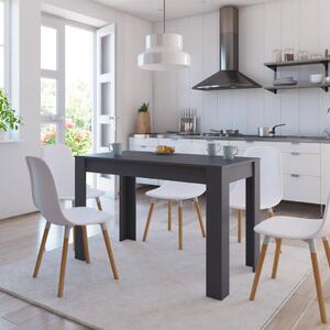 VidaXL Blagovaonski stol visoki sjaj sivi 120 x 60 x 76 cm od iverice