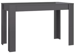 VidaXL Blagovaonski stol visoki sjaj sivi 120 x 60 x 76 cm od iverice