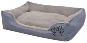 VidaXL Krevet za pse s podstavljenim jastukom veličina S sivi