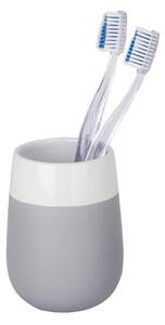 Sivo-bijela keramička čaša za četkice za zube Wenko Matta