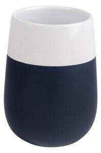 Plavo-bijela keramička čaša za četkice za zube Wenko Matta