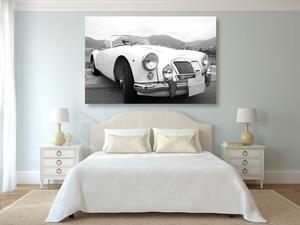 Slika luksuzno starodobno vozilo u crno-bijelom dizajnu