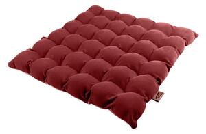 Crveni jastuk za sjedenje s masažnim kuglicama Linda Vrňáková Bubbles, 65 x 65 cm