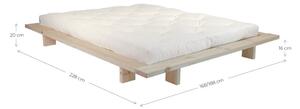 Bračni krevet od borovine s podnicom 160x200 cm Japan – Karup Design