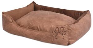 VidaXL Krevet za pse s jastukom PU umjetna koža veličina S Bež