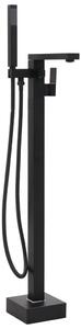 VidaXL Samostojeća slavina za kadu od nehrđajućeg čelika crna 90 cm