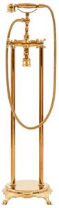 VidaXL Samostojeća slavina za kadu nehrđajući čelik 99,5 cm zlatna