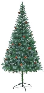 VidaXL Umjetno božićno drvce sa šiškama 210 cm
