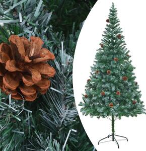 VidaXL Umjetno božićno drvce sa šiškama 210 cm