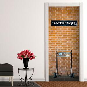 Samoljepljiva naljepnica za vrata Harry Potter Platform, 83 x 204 cm
