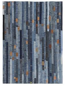 VidaXL Tepih od spojenih pojasa traperica 80 x 150 cm denim plavi