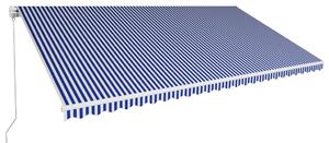 VidaXL Tenda na ručno uvlačenje 600 x 300 cm plavo-bijela
