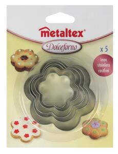 Set od 5 kalupa za kolačiće u obliku cvijetova Metaltex Cookie Cutters
