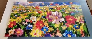 5-dijelna slika livadsko cvijeće - ulje na platnu