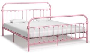 VidaXL Okvir za krevet ružičasti metalni 180 x 200 cm