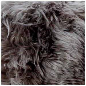 Sivi puf za sjedenje od ovčje kože Native Natural, ⌀ 110 cm
