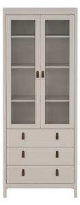 Sivo-bež vitrina 78x199x33 cm Madrid – Tvilum