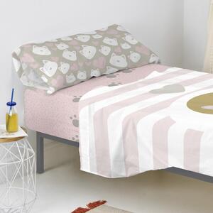 Rastezljiva pamučna dječja plahta za krevet za jednu osobu 90x200 cm Kitty - Mr. Fox