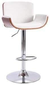 VidaXL Barski stolac od umjetne kože bijeli
