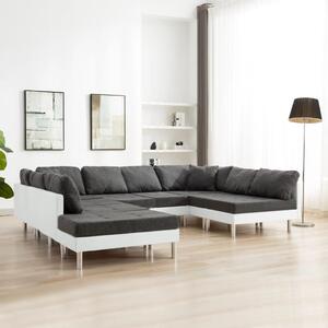 VidaXL Modularna sofa od umjetne kože bijela