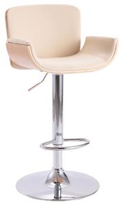 VidaXL Barski stolac od umjetne kože krem
